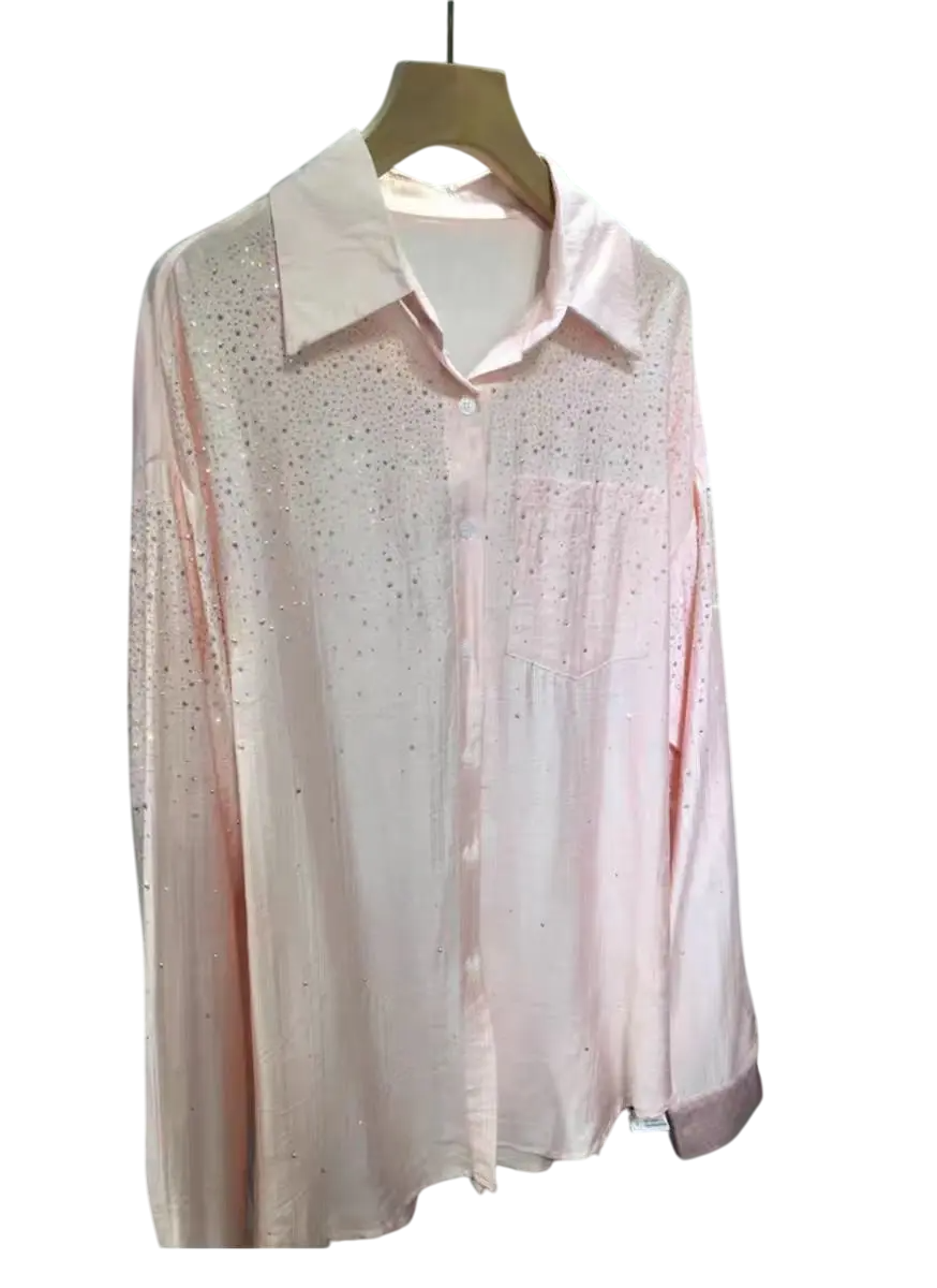 Starlight Elegance, Crystal Embellished Shirt