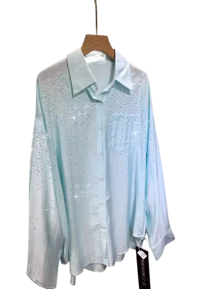 Starlight Elegance, Crystal Embellished Shirt