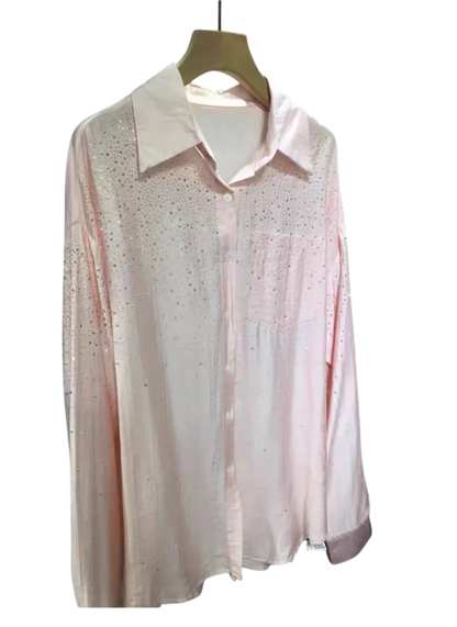 Starlight Elegance, Crystal Embellished Shirt