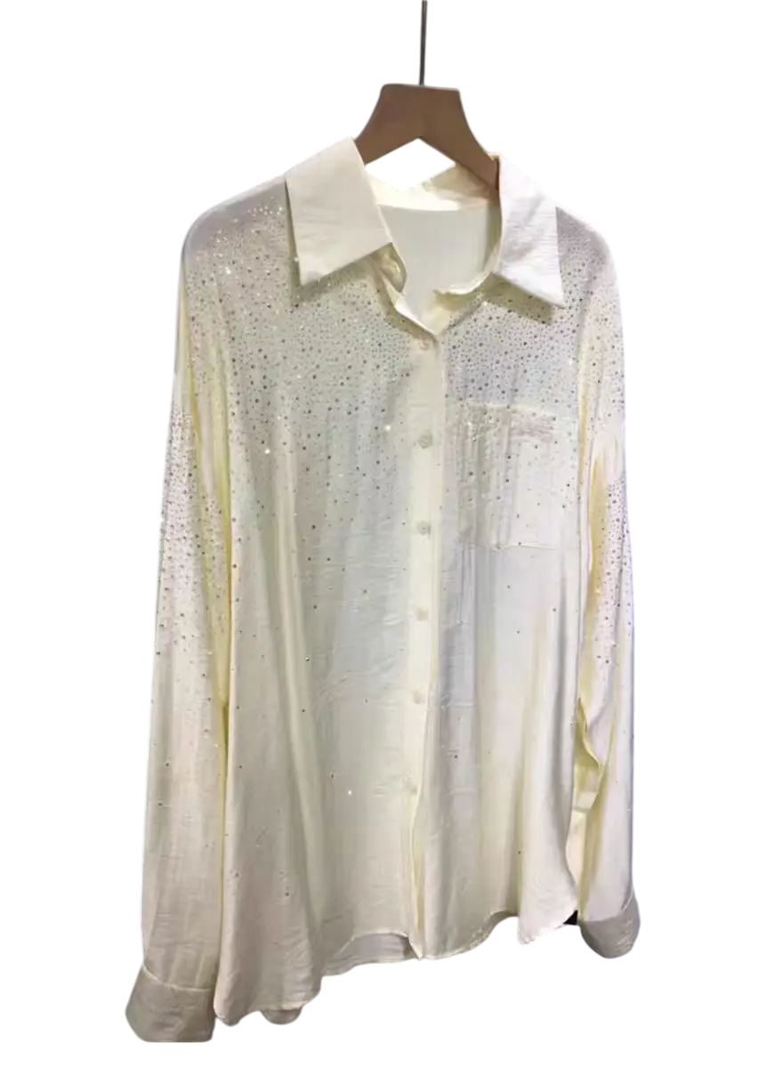 Starlight Elegance, Crystal Embellished Shirt