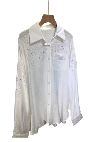 Starlight Elegance, Crystal Embellished Shirt