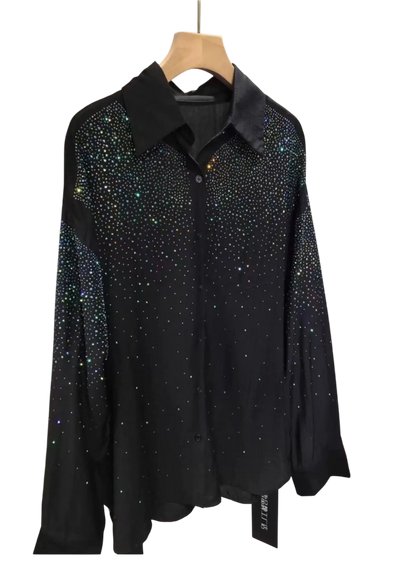 Starlight Elegance, Crystal Embellished Shirt