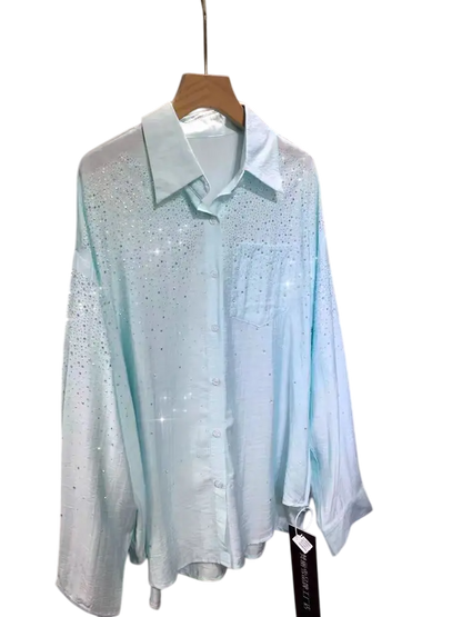 Starlight Elegance, Crystal Embellished Shirt